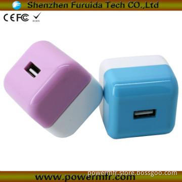 Mini coloful USB travel charger